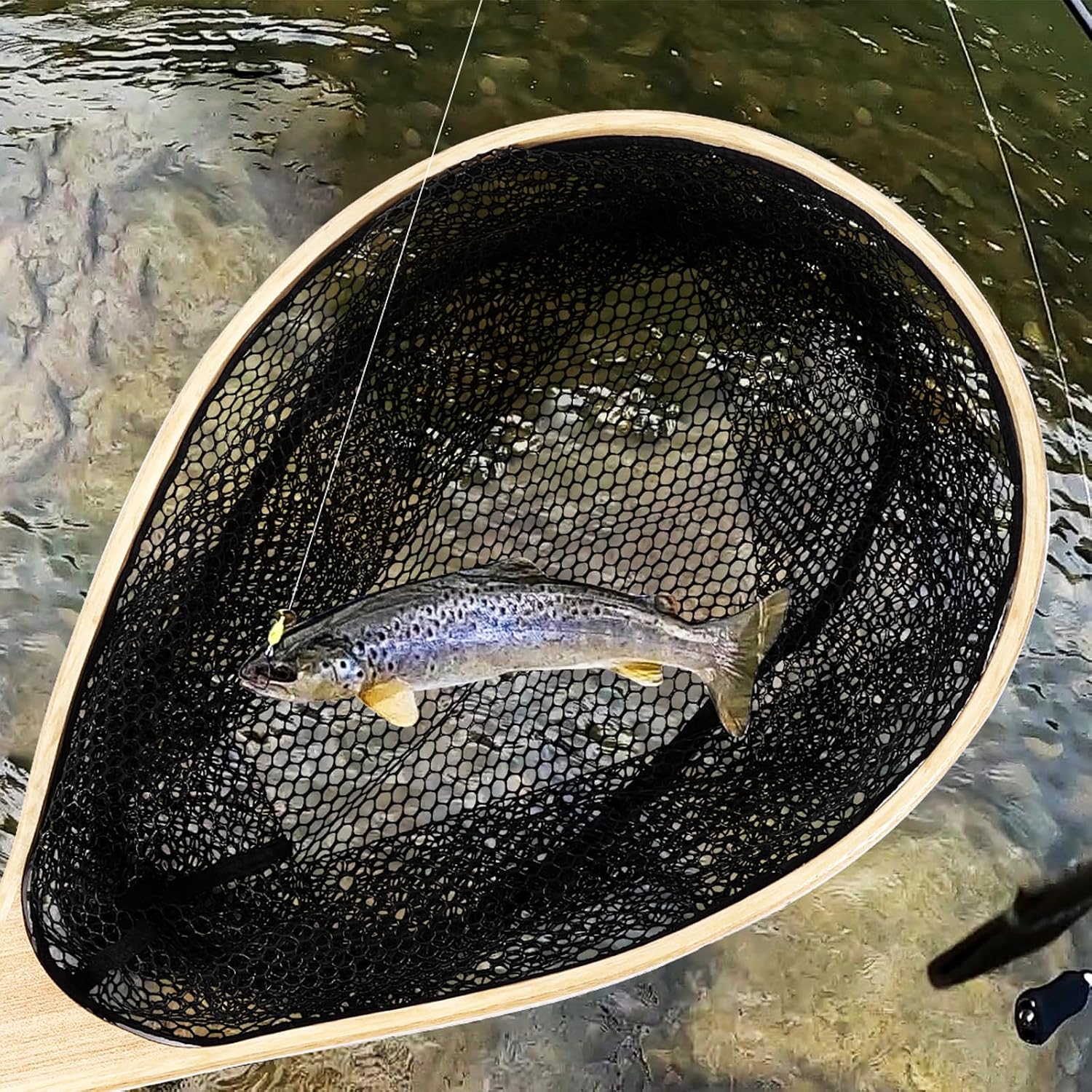 Fish Net Handle - Wooden Fishing Nets with Handles Super