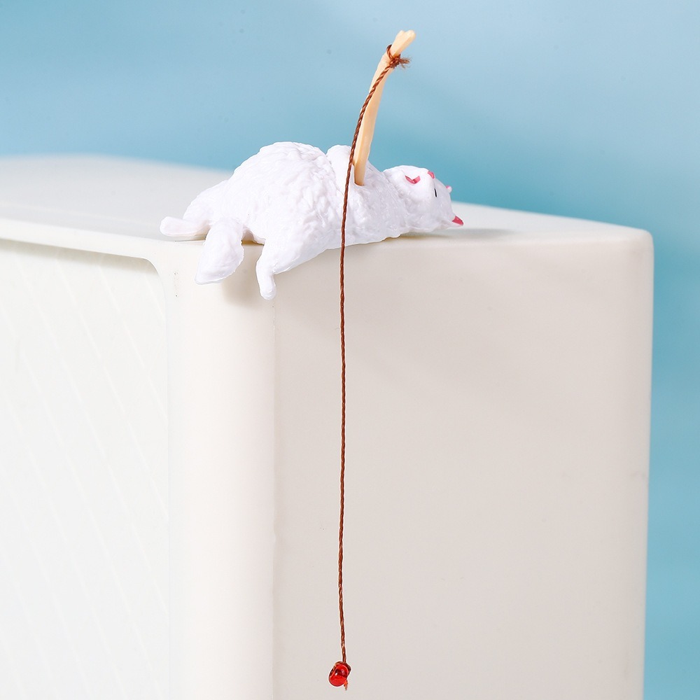 Aquarium Fish Cartoon - Miniature Fishing Cat Ornament Resin Hanging