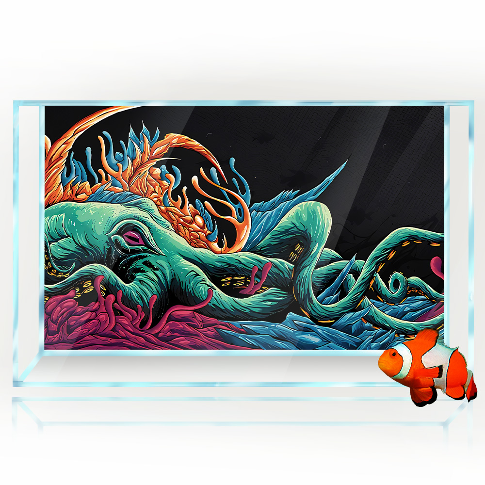 Aquarium Background Sticker -  - Aquarium Fish Monster review and price