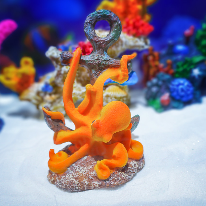 Retro Resin Landscape Ornament - Aquarium Fish Monster review and price