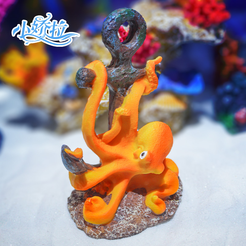 Retro Resin Landscape Ornament - Aquarium Fish Monster review and price