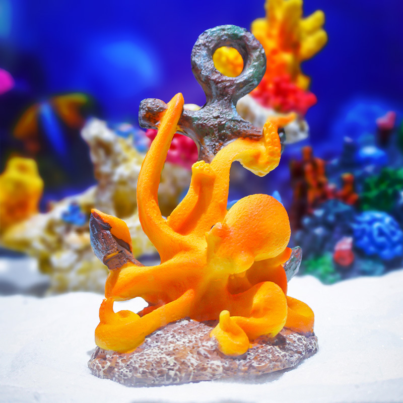 Retro Resin Landscape Ornament - Aquarium Fish Monster review and price