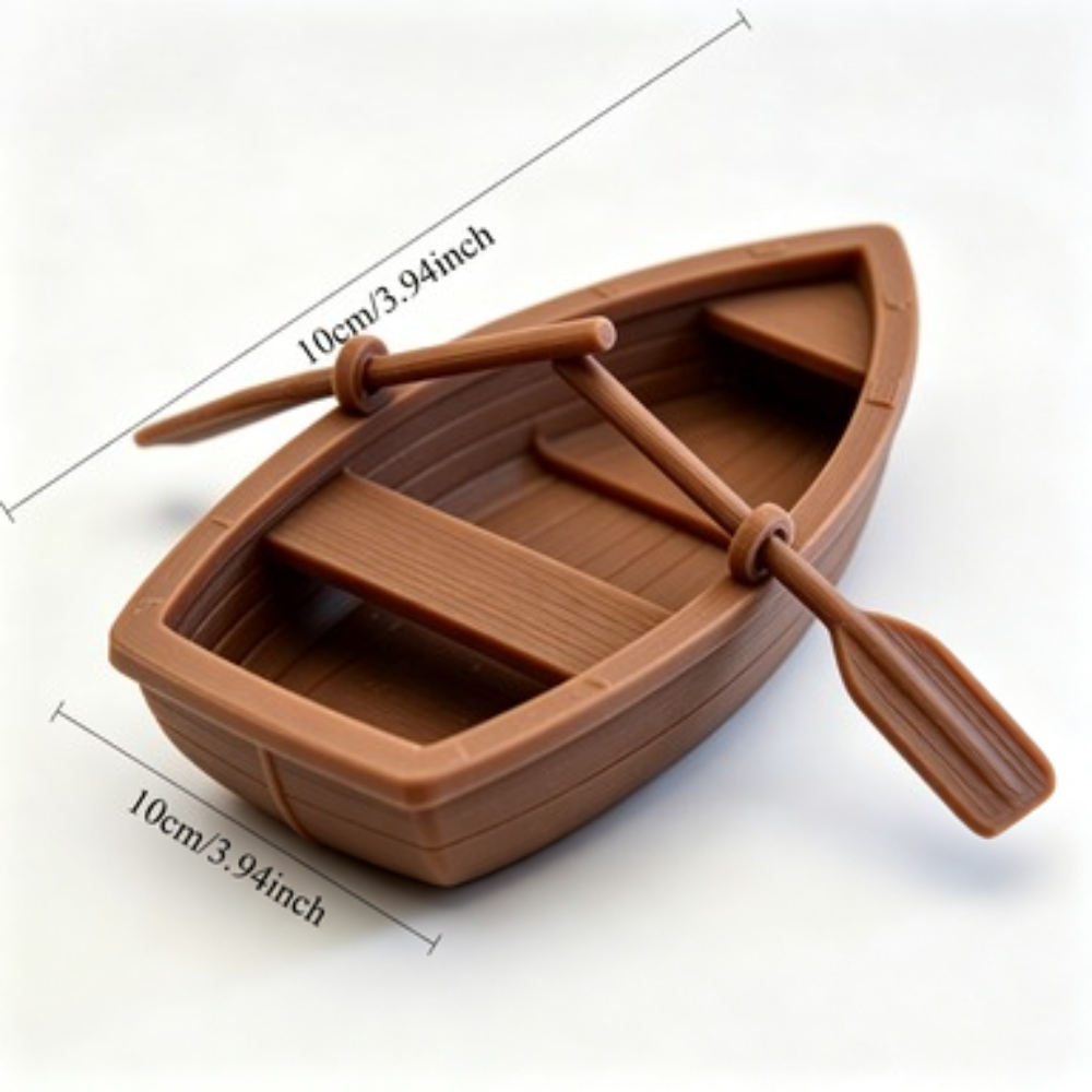 Mini Double Oar Wooden Boat Aq - Aquarium Fish Cartoon review and price