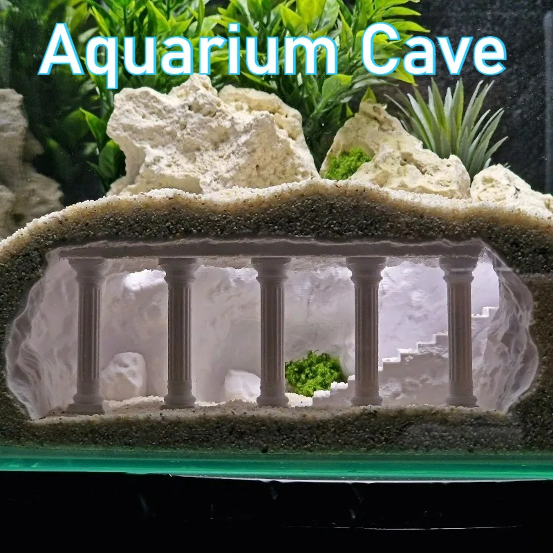 3D Printed Fish Tank Cave, Art - Aquarium Fish Elevator review and price