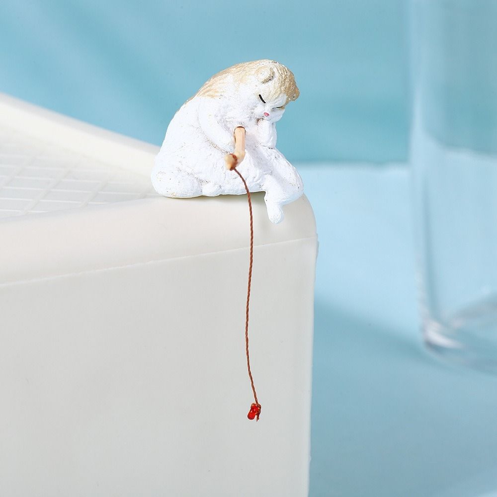 Miniature Fishing Cat Ornament - Aquarium Fish Cartoon review and price