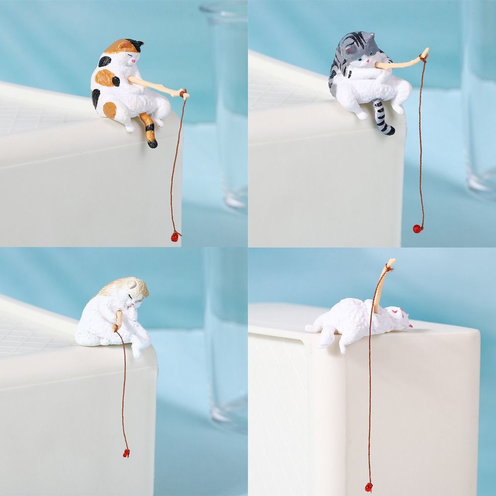 Miniature Fishing Cat Ornament - Aquarium Fish Cartoon review and price