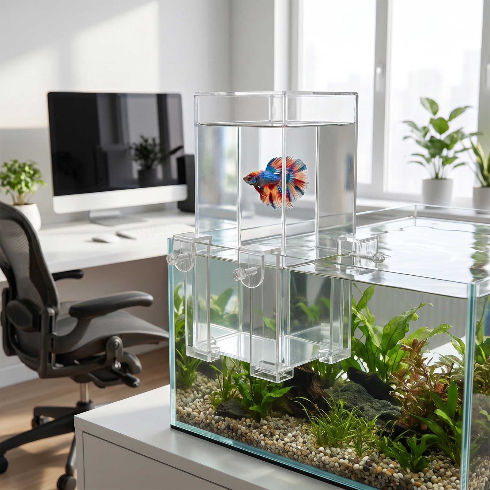 Suspended Fish Tank Aquarium R - Aquarium Fish Elevator review and price